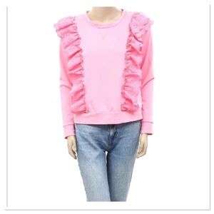 Lilly Pulitzer Deva Ruffle Sweatshirt
Pullover Top Eyelet Embroidered